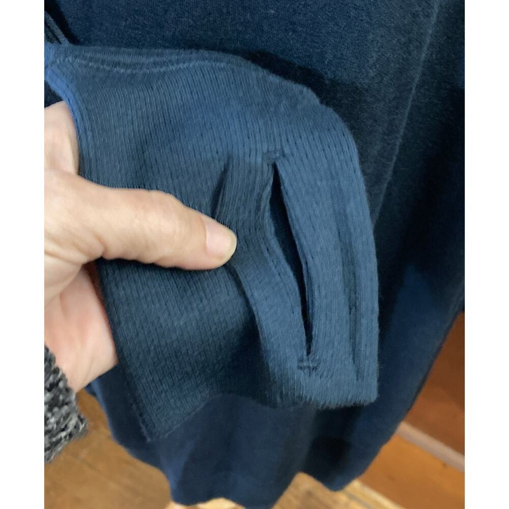Athleta Criss Cross Sweatshirt Dress Sz M New Navy Cozy Soft Modal Athleisure - Picture 7 of 11